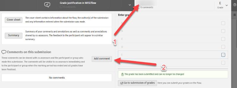 How to give justification without the student first requesting it in Wiseflow